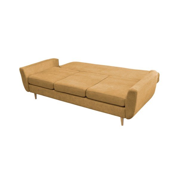 Rose sárga kinyitható kanapé világos lábakkal - Mazzini Sofas-image-3