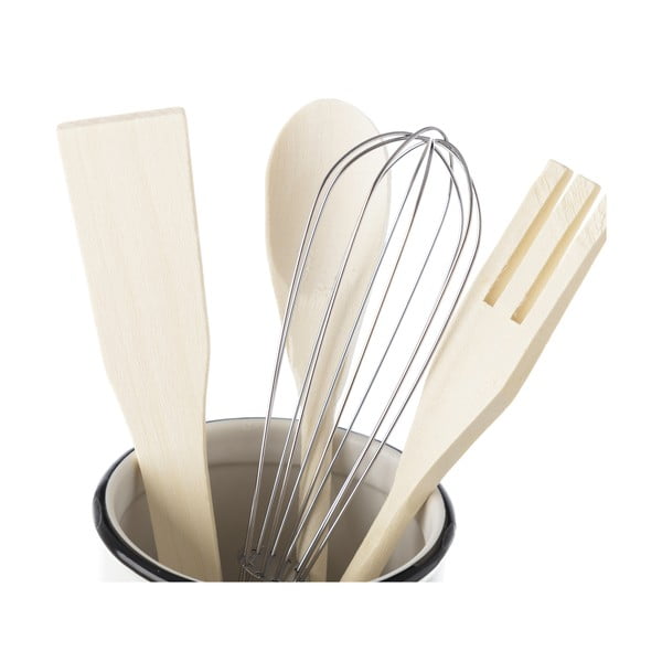 Bambusz konyhai eszközkészlet állvánnyal 4 db-os - Casa Selección-image-1