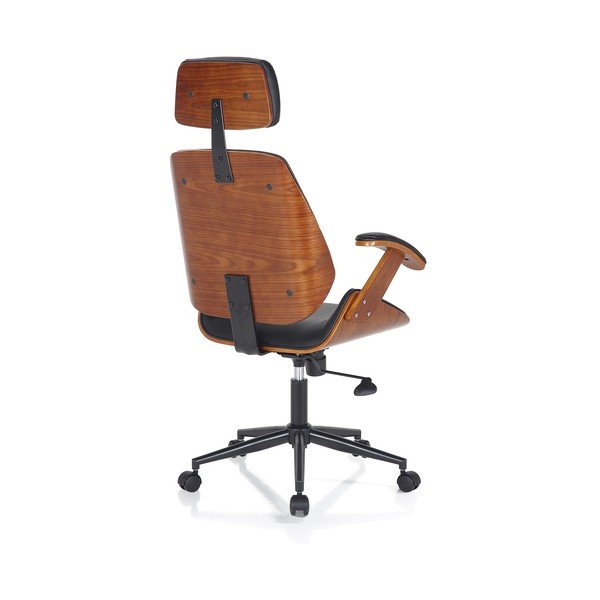 Fekete bőrutánzat irodai szék Visby – Tomasucci-image-4