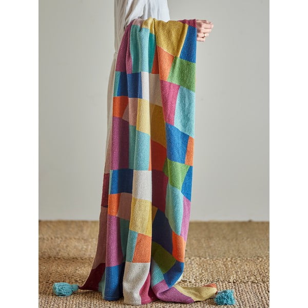 Újrahasznosított pamut gyerek takaró 130x160 cm Colorine – Bloomingville Mini-image-1