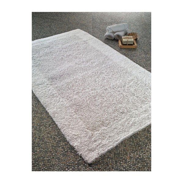 Natura Heavy bézs pamut fürdőszobai szőnyeg, 60 x 100 cm - Confetti
