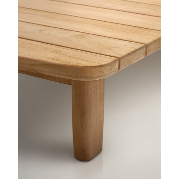 Teakfa kerti dohányzóasztal 70x140 cm Tirant – Kave Home-image-4