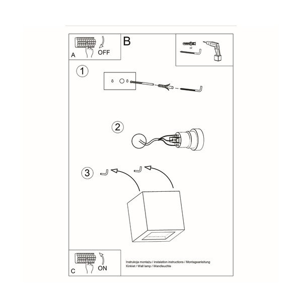 Fekete fali lámpa Leo – Sollux-image-4