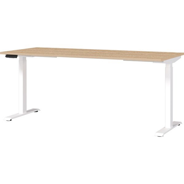 Állítható íróasztal elektromosan állítható magassággal tölgyfa dekoros asztallappal 80x180 cm Jet – Germania