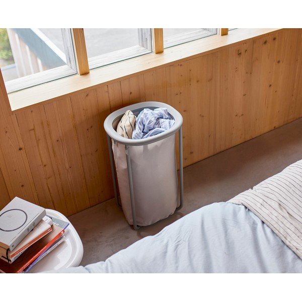 Világosszürke textil szennyeskosár 50 l Duo – Joseph Joseph-image-1