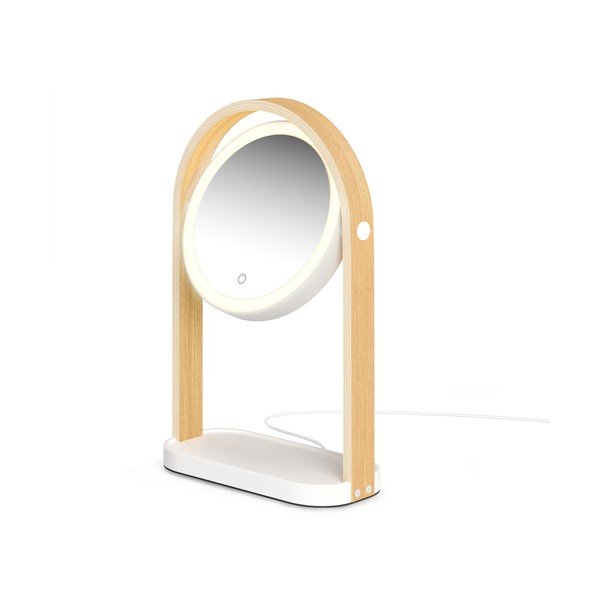 Kozmetikai tükör tömörfa kerettel (tízszeres nagyítás) 12x38 cm Bellwood – Umbra