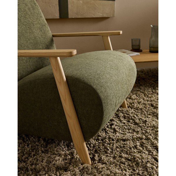 Zöld zsenília fotel Meghan – Kave Home-image-4