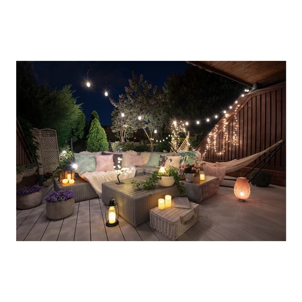 Bulb fekete villanykörte alakú LED fényfüzér, 10 izzós, hosszúság 2,2 m - DecoKing-image-4