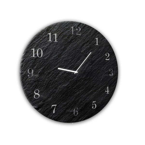 Glassclock Carbon falióra, ⌀ 30 cm - Styler-image-1