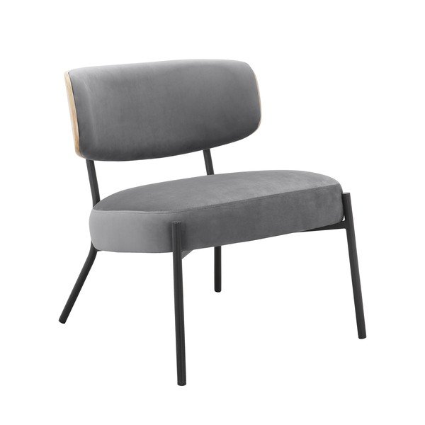 Szürke bársony fotel lábtartóval Jerry – Støraa-image-4