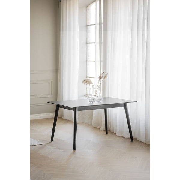 Lotta fekete étkezőasztal, 140 x 90 cm - Rowico-image-2