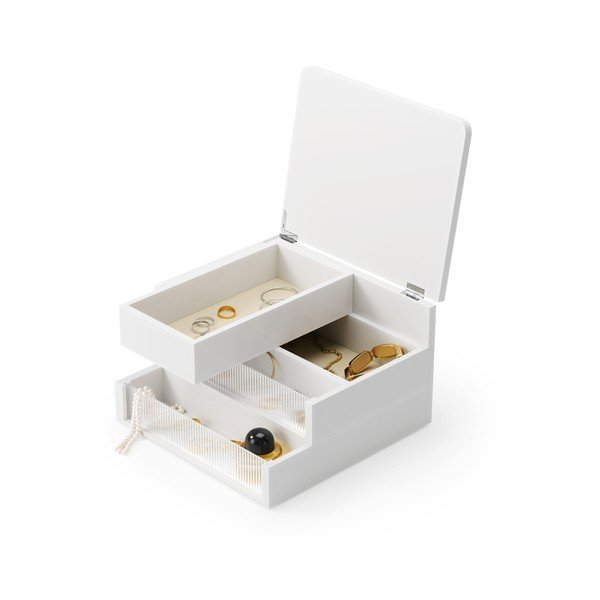 Matt fehér fa fürdőszobai rendszerező Malibu – Umbra