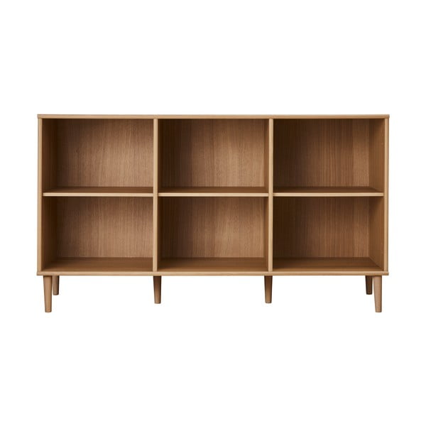 Natúr színű könyvespolc tölgyfa dekorral 133x75 cm Mistral – Hammel Furniture