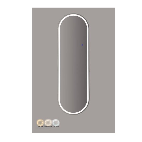Fali tükör világítással 50x160 cm Oval – Mauro Ferretti-image-2