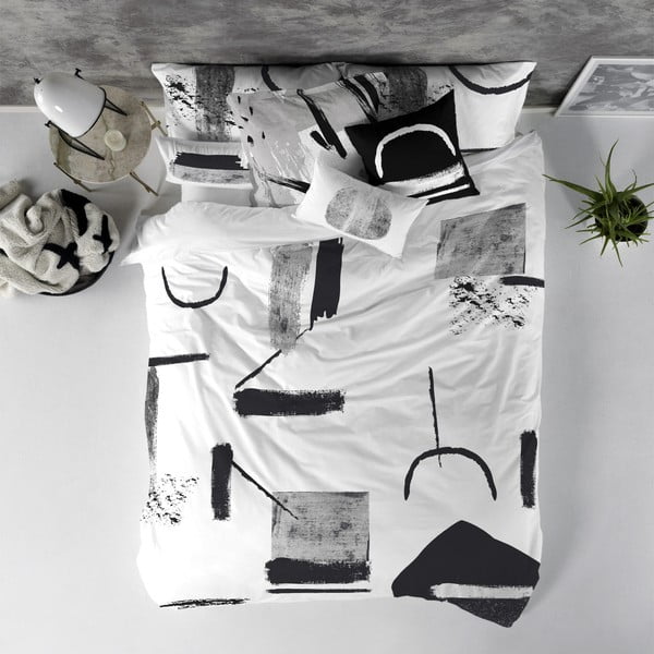 Shapes pamut paplanhuzat, 200 x 200 cm - Blanc-image-2