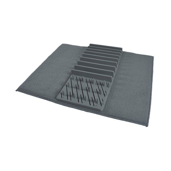 Szürke műanyag edénycsepegtető alátét 50x38 cm – Homéa