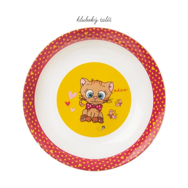 Kittens 3 db-os porcelán gyerek étkészlet - Orion-image-1