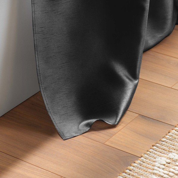 Sötétszürke mikroszatén függöny 140x240 cm Shana – douceur d'intérieur-image-4