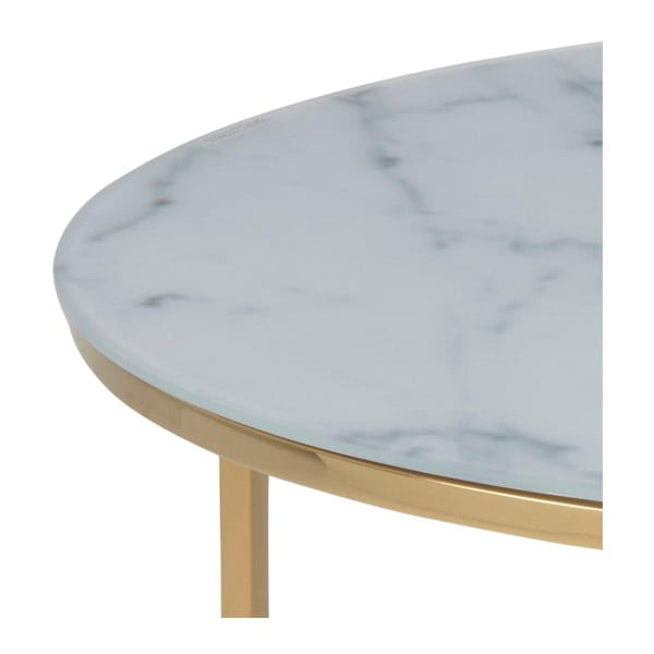 Alisma fehér kerek dohányzóasztal, ⌀ 80 cm - Actona-image-2