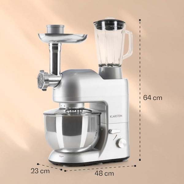 Lucia Argentea szürke többfunkciós konyhai robotgép - Klarstein-image-2