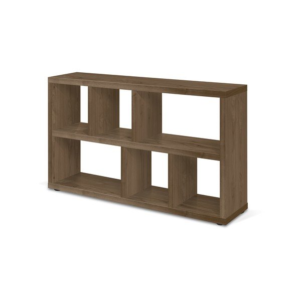 Barna könyvespolc diófa dekorral 150x83 cm Berlin – TemaHome-image-4