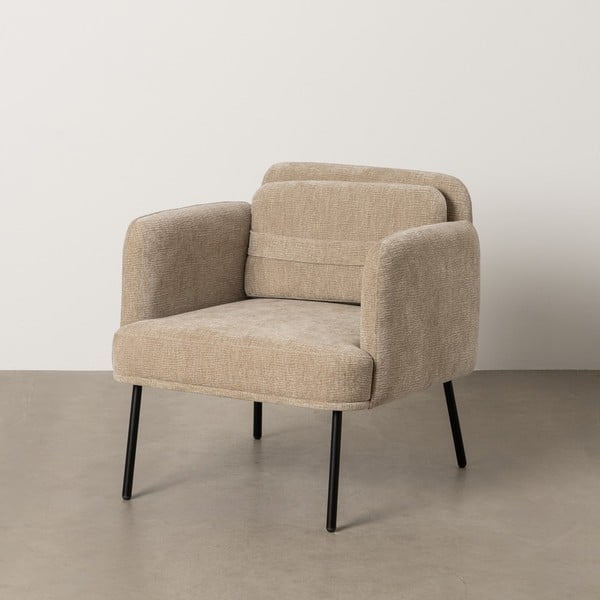 Bézs zsenília fotel Bind – Ixia-image-2