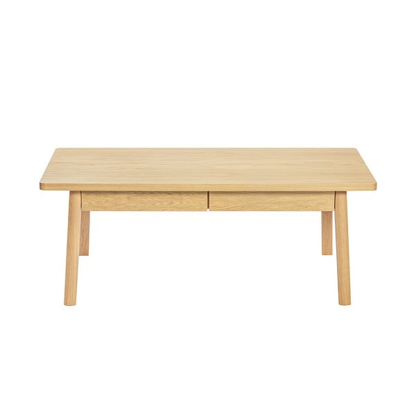 Natúr színű dohányzóasztal tölgyfa dekorral 60x120 cm Nice – Woodman-image-2