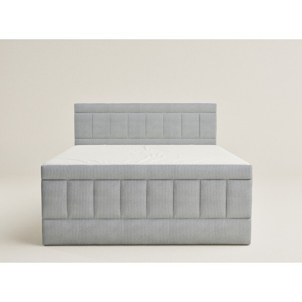 Szürke ágyneműtartós boxspring ágy 160x200 cm Caya – Maison de Rêve-image-2