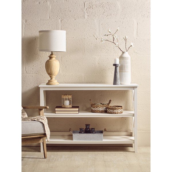 Fehér borovi fenyő polcos állvány 120x81x40 cm Heritage – Premier Housewares-image-3