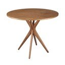 Kerek étkezőasztal kőrisfa dekoros asztallappal ø 70 cm Jubi – Ragaba