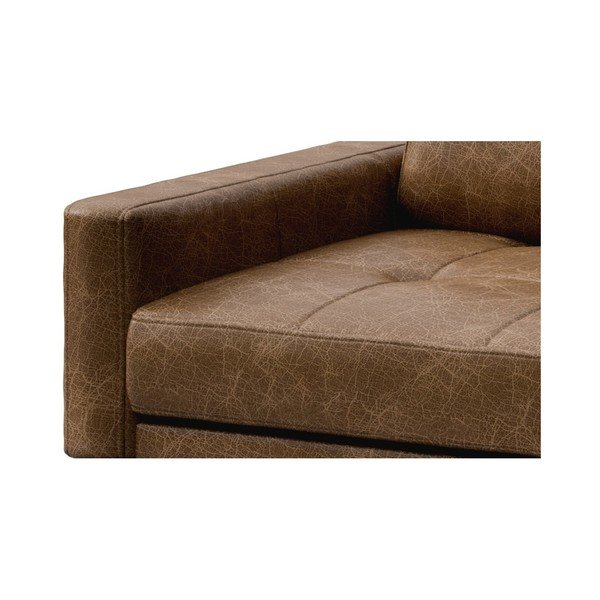 Musso Tufted barna bőr kanapé jobboldali fekvőfotellel - MESONICA-image-4