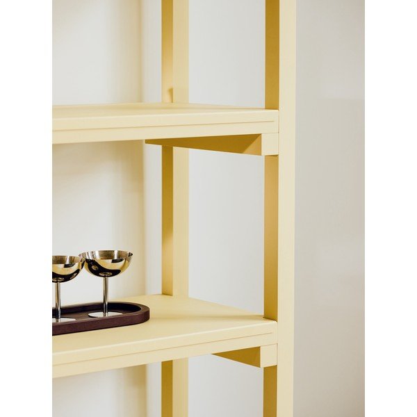 Világossárga bükkfa polcos állvány 184x180x37 cm Noru – noo.ma-image-4