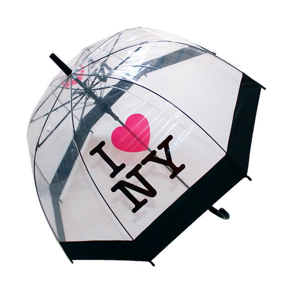 Birdcage I Love NY átlátszó szélálló botesernyő, ⌀ 79 cm - Ambiance