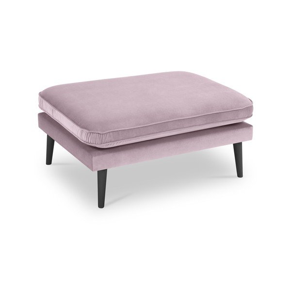 Lento világos rózsaszín bársony lábtartó - Kooko Home-image-2