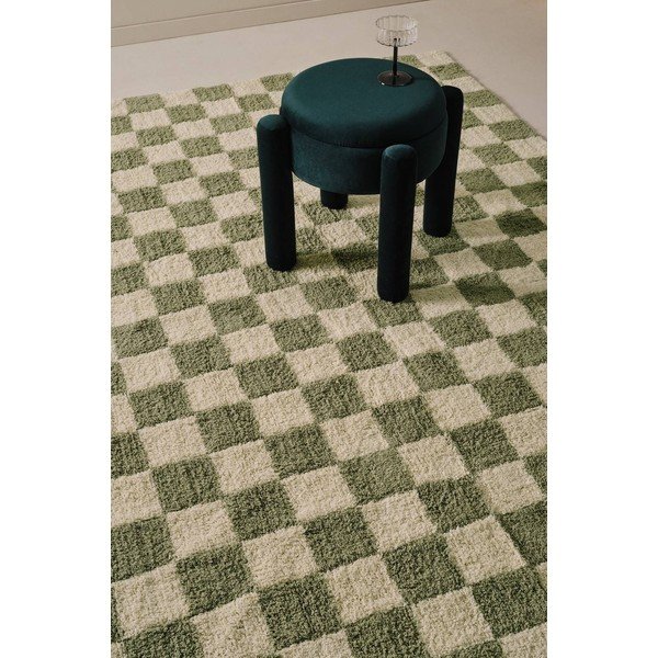 Zöld-krémszínű pamut szőnyeg 200x300 cm Mela – Jotex-image-1