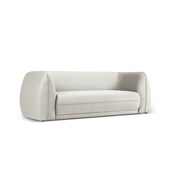 Bézs bársony kanapé 225 cm Lando – Micadoni Home-image-2
