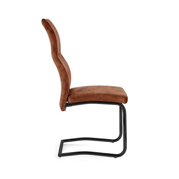 Konyakbarna kárpitozott étkezőszék Thelma – Bizzotto-image-3