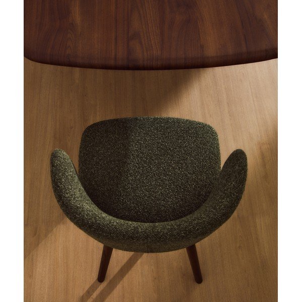 Zöld kárpitozott étkezőfotel Ciselia – Kave Home-image-1