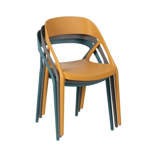 Szürke műanyag étkezőszék szett 2 db-os – Ixia-image-3