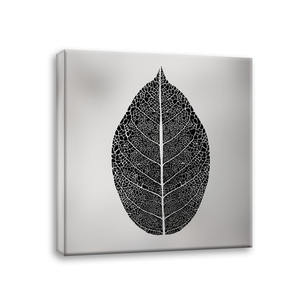Canvas Silver Uno Black Leaf kép, 65 x 65 cm - Styler-image-2