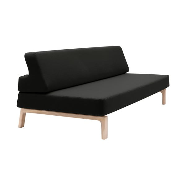 Lazy fekete kinyitható kanapé - Softline