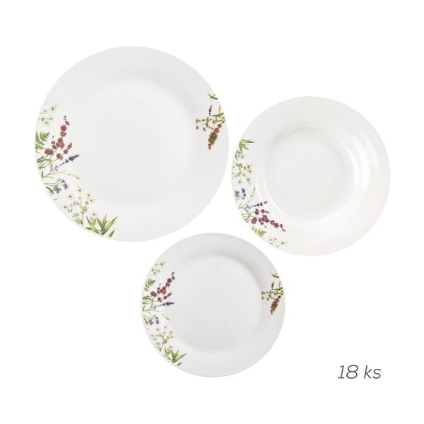 Porcelán étkészlet 18 db-os Garden – Orion