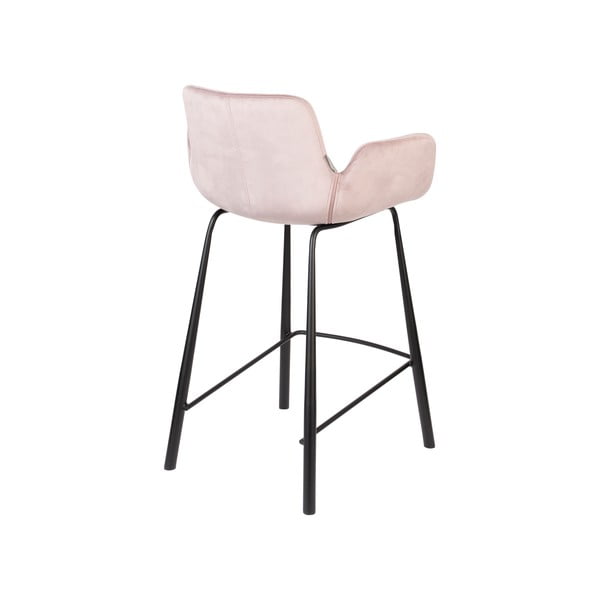 Világos rózsaszín bársony bárszék szett 2 db-os 91,5 cm Brit – Zuiver-image-4