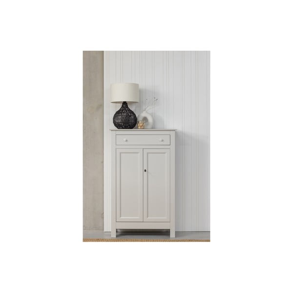 Világosszürke borovi fenyő magas zárható komód 93x150 cm Eva – WOOOD-image-4