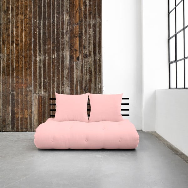 Shin Sano Black/Pink Peonie kinyitható kanapéágy - Karup
