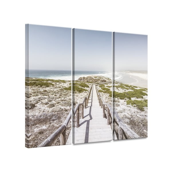 Canvas By The Sea többrészes fali kép, 27 x 75 cm - Styler