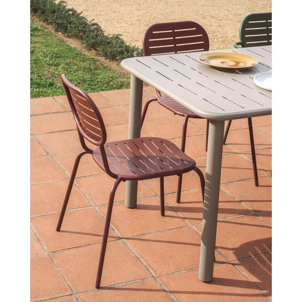 Acél kerti étkezőasztal 90x180 cm Brai – Kave Home-image-2