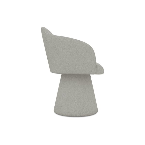 Világosszürke kárpitozott étkezőfotel Kanoa – Makamii-image-2