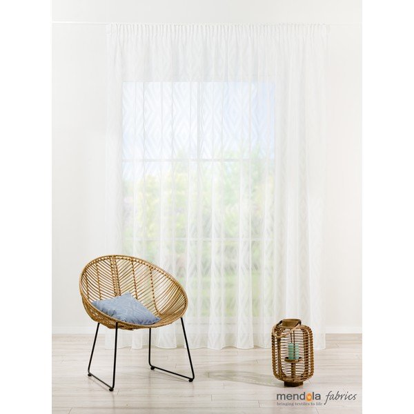 Krémszínű átlátszó függöny 400x260 cm Estrella – Mendola Fabrics-image-1