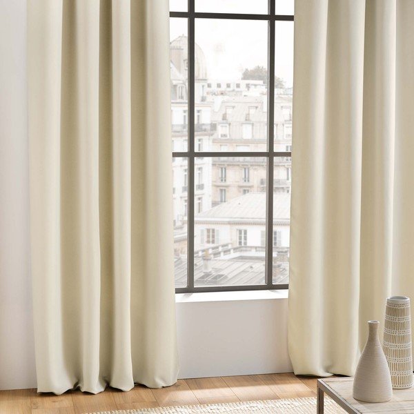 Krémszínű sötétítő függöny 135x240 cm Occult – douceur d'intérieur-image-1